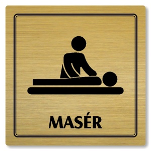 Masér, 80x80mm, zlatá, Utah